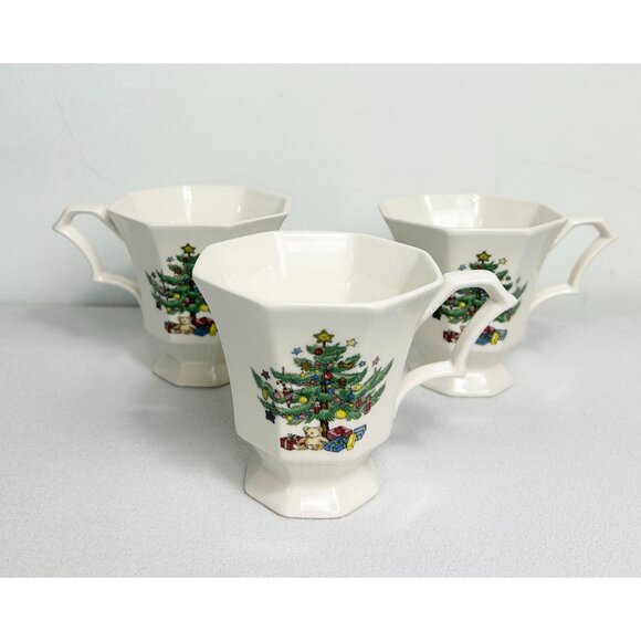 Set of 3 Vintage Nikko Christmastime Porcelain China Cups - Picture 2 of 7